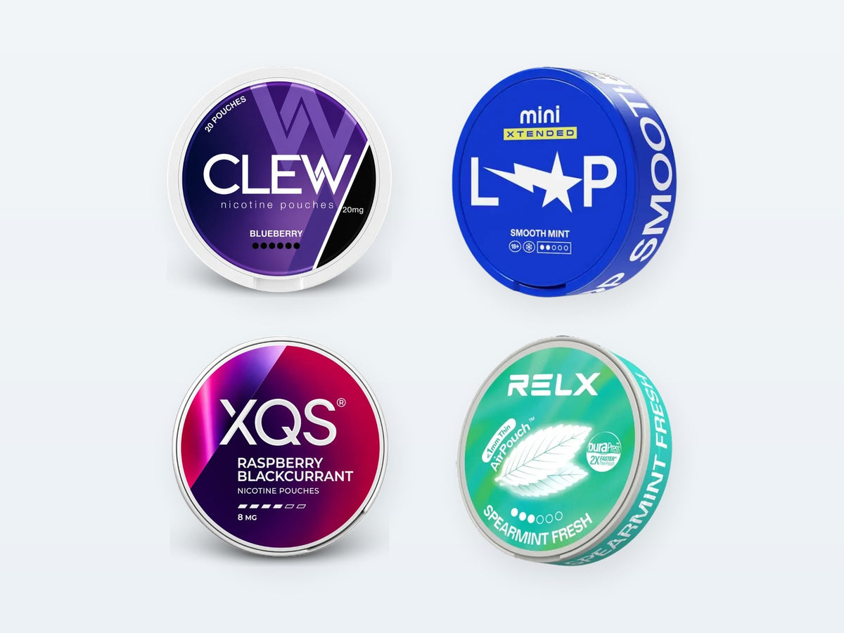 Nikotínové vrecúška: CLEW, Loop, XQS, RELX
