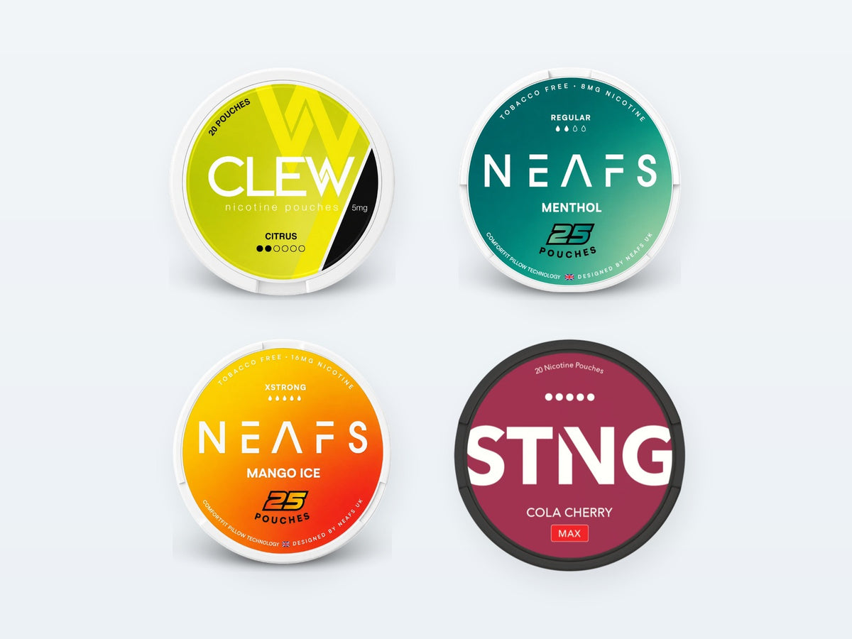 Nikotínové vrecúška: CLEW, NEAFS, STNG