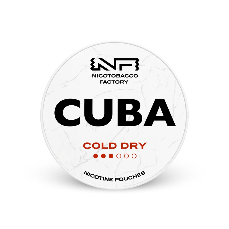 CUBA White Cold Dry – dóza nikotínových vrecúšok