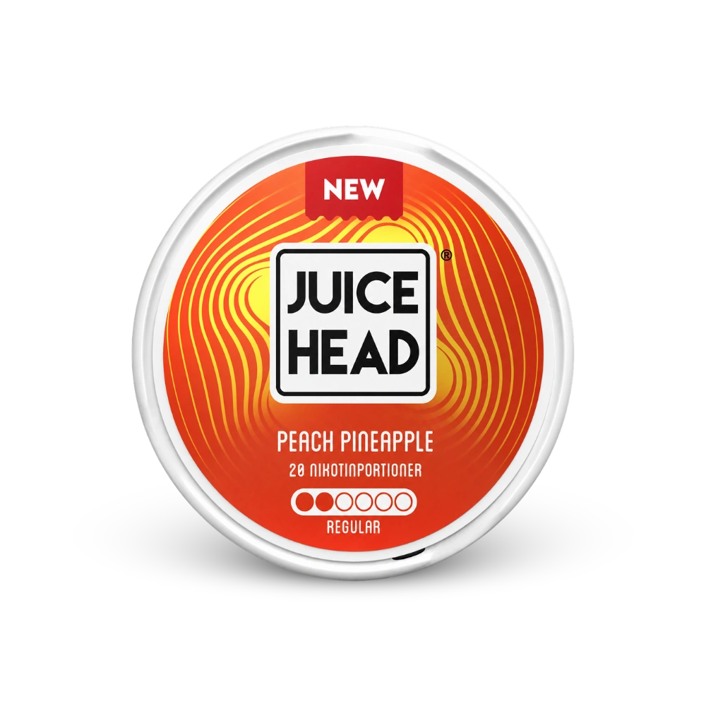 Juice Head Peach Pineapple Regular – dóza nikotínových vrecúšok
