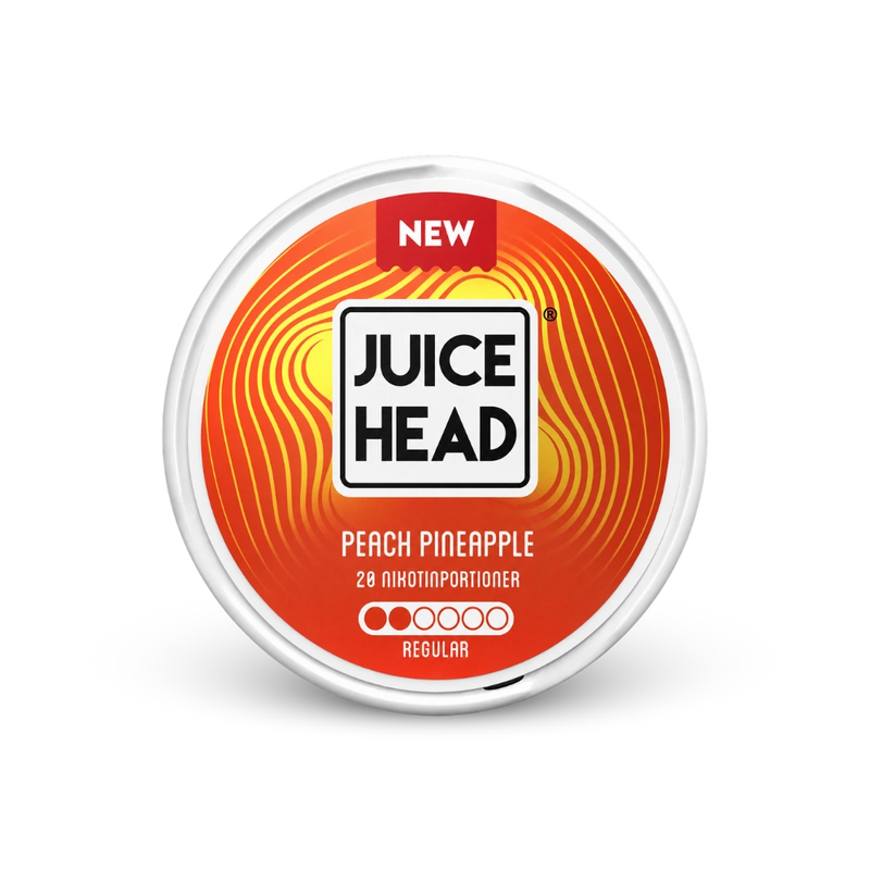 Juice Head Peach Pineapple Regular – dóza nikotínových vrecúšok
