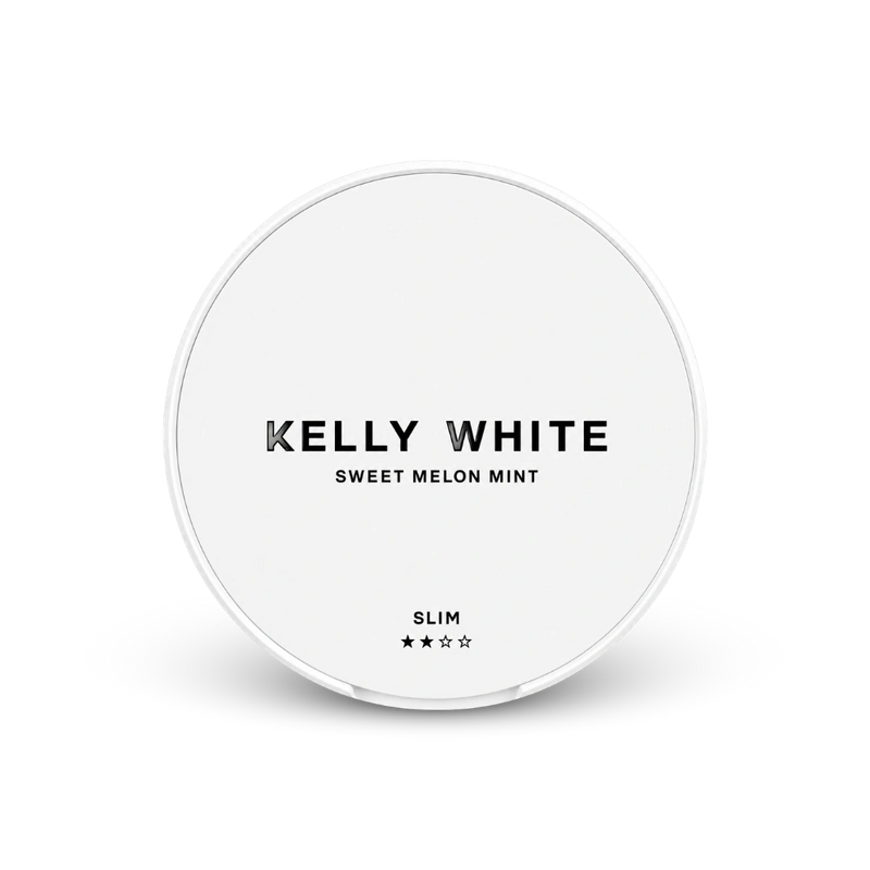 Kelly White Sweet Melon Mint Slim – dóza nikotínových vrecúšok