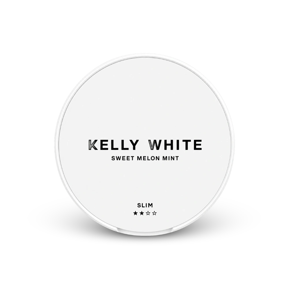 Kelly White Sweet Melon Mint Slim – dóza nikotínových vrecúšok
