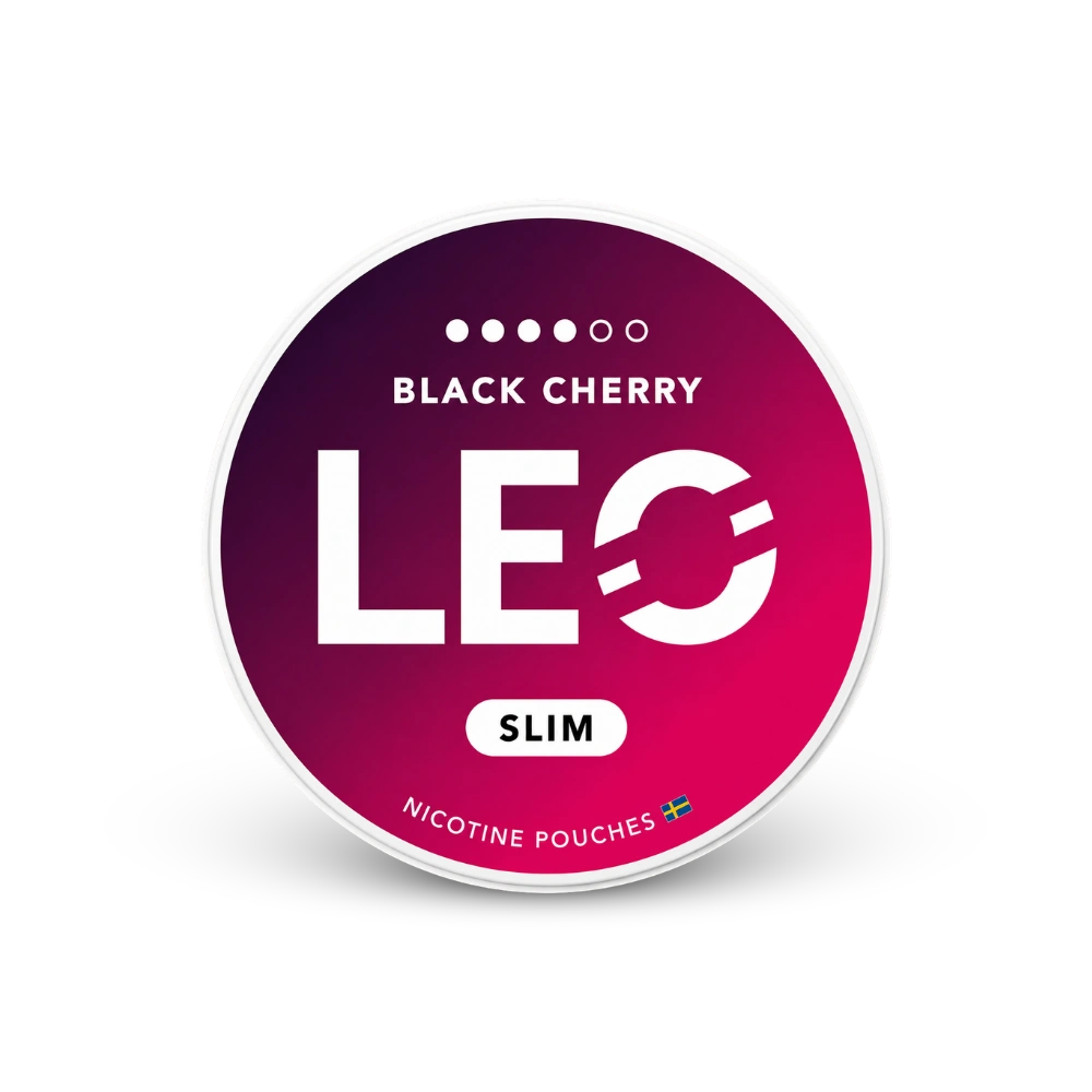 LEO Black Cherry Strong – dóza nikotínových vrecúšok