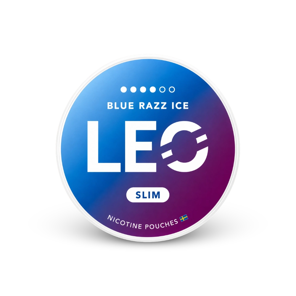 LEO Blue Razz Ice Strong – dóza nikotínových vrecúšok