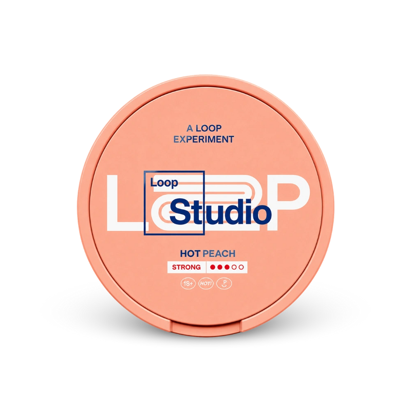 Loop Hot Peach Strong – dóza nikotínových vrecúšok