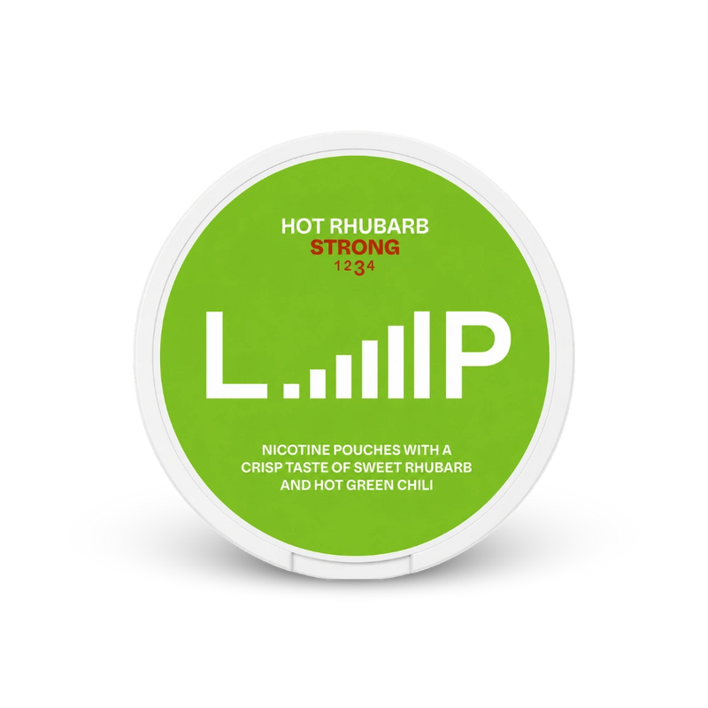 Loop Hot Rhubarb Strong – dóza nikotínových vrecúšok