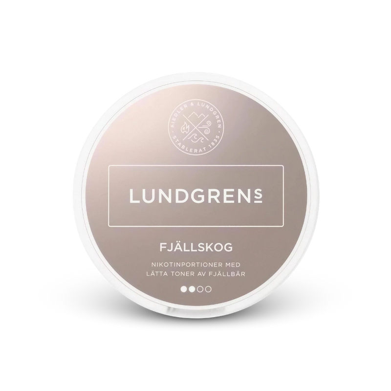 Lundgrens Fjällskog – dóza nikotínových vrecúšok