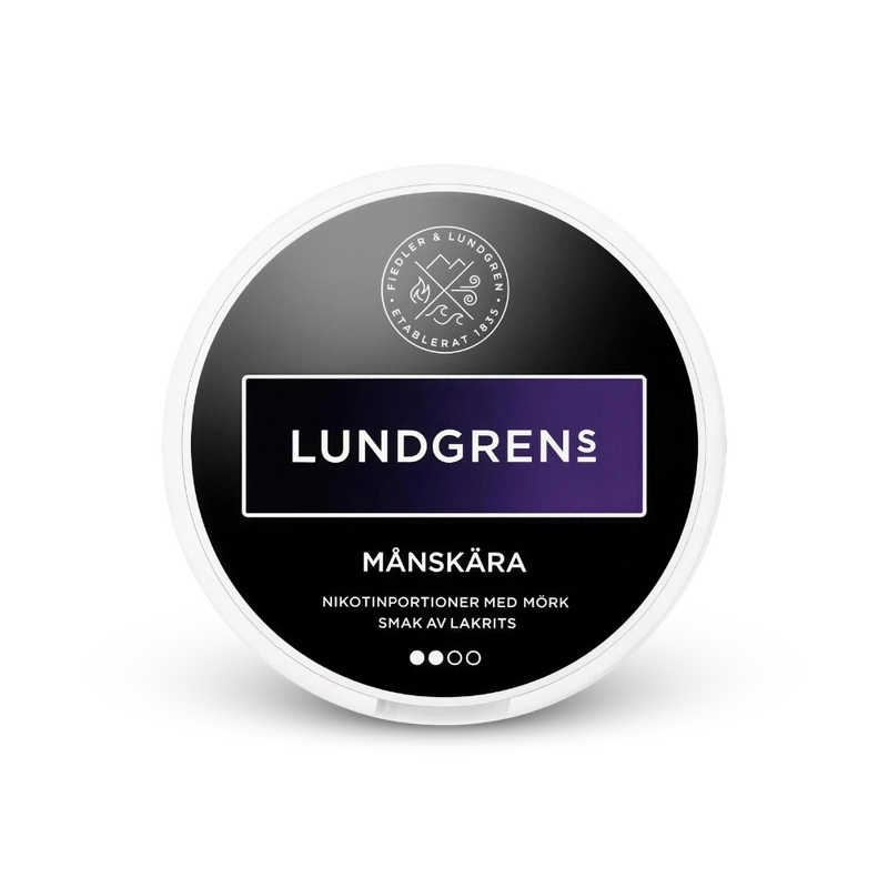 Lundgrens Månskära – dóza nikotínových vrecúšok