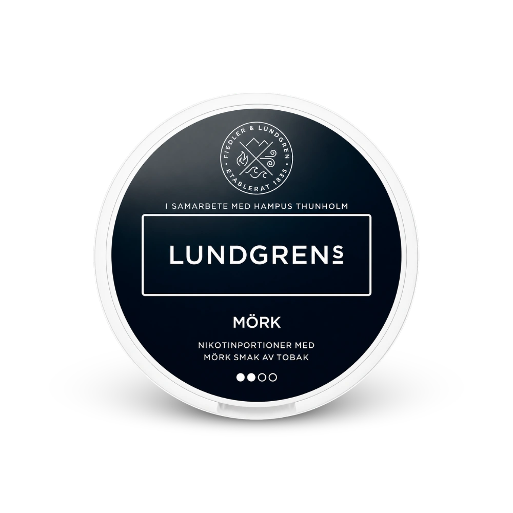 Lundgrens Mörk – dóza nikotínových vrecúšok