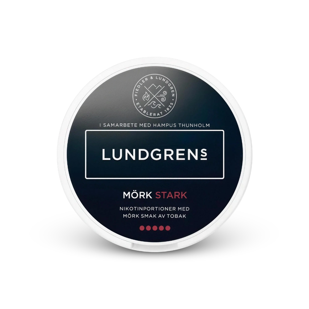 Lundgrens Mörk Stark – dóza nikotínových vrecúšok