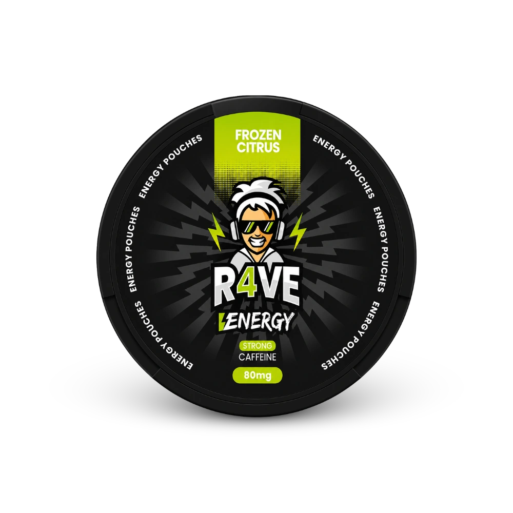 RAVE Energy Frozen Citrus 80mg – dóza nikotínových vrecúšok
