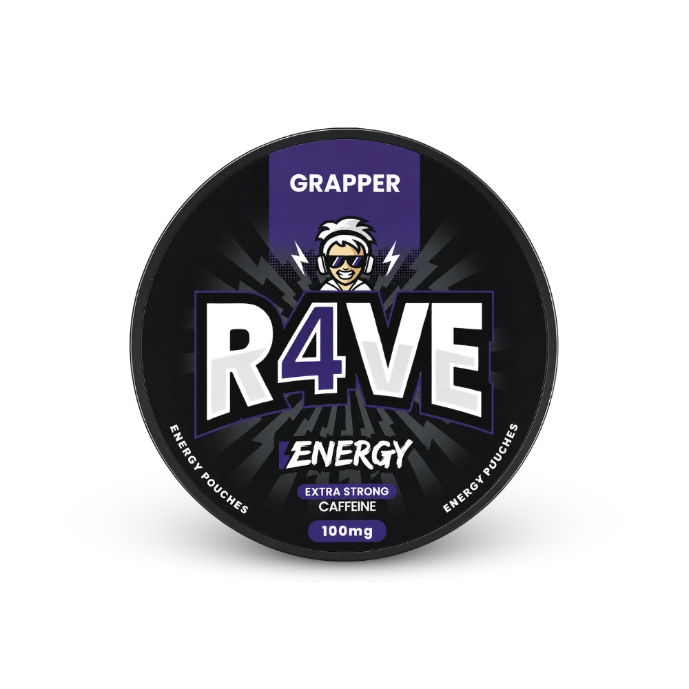RAVE Energy Grapper 100mg – dóza nikotínových vrecúšok