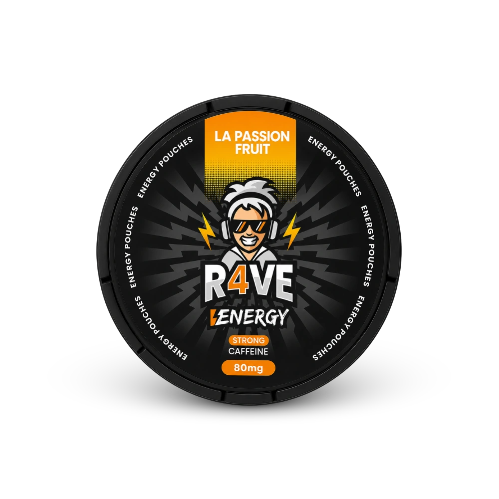 RAVE Energy La Passion Fruit 80mg – dóza nikotínových vrecúšok