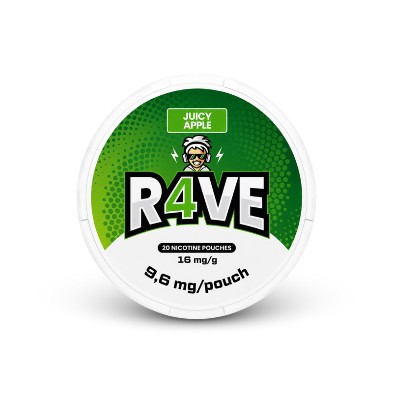 RAVE Juicy Apple 16mg – dóza nikotínových vrecúšok
