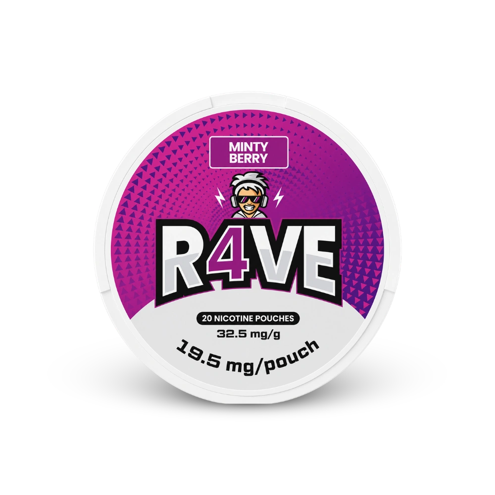 RAVE Minty Berry 32.5mg – dóza nikotínových vrecúšok