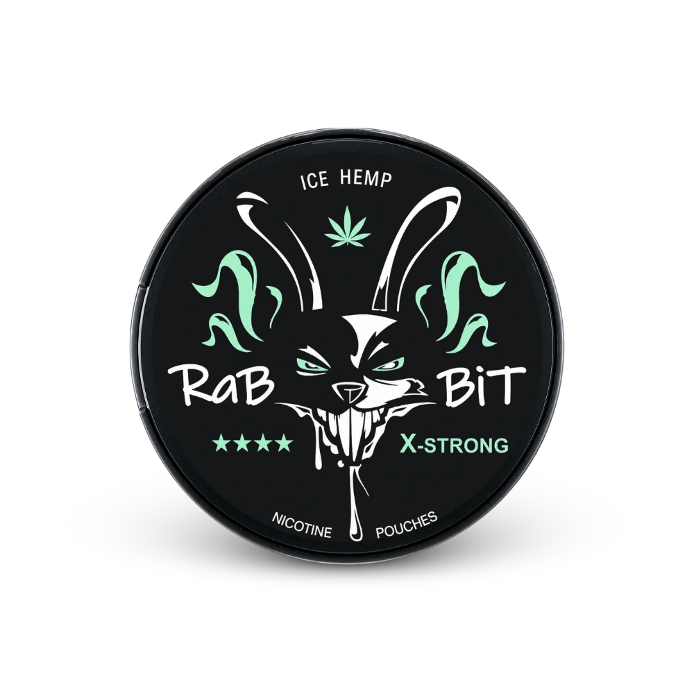 RaBBiT Ice Hemp X-Strong – dóza nikotínových vrecúšok