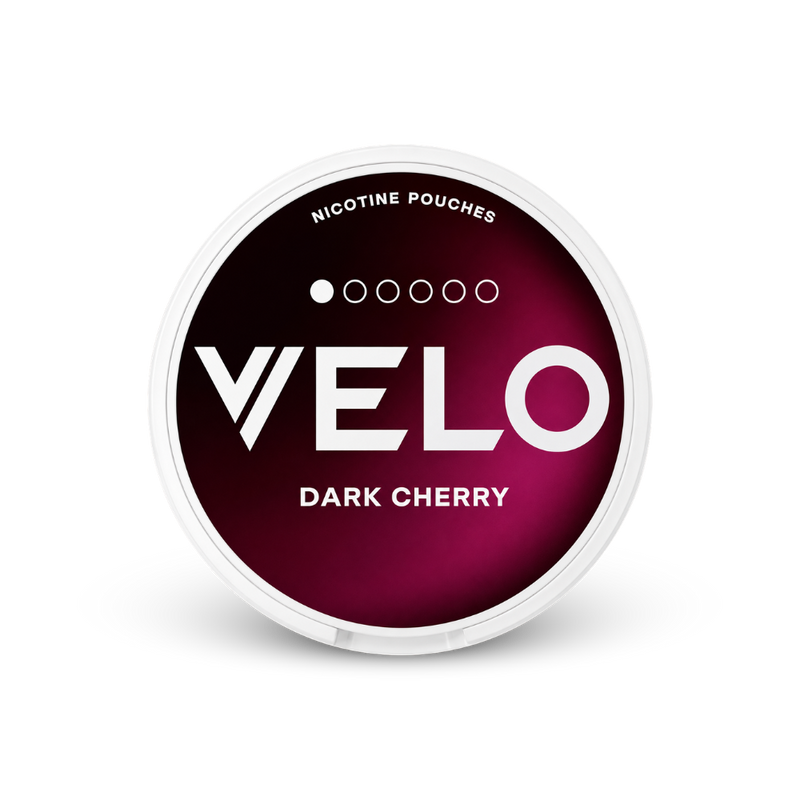 VELO Dark Cherry Mini – dóza nikotínových vrecúšok