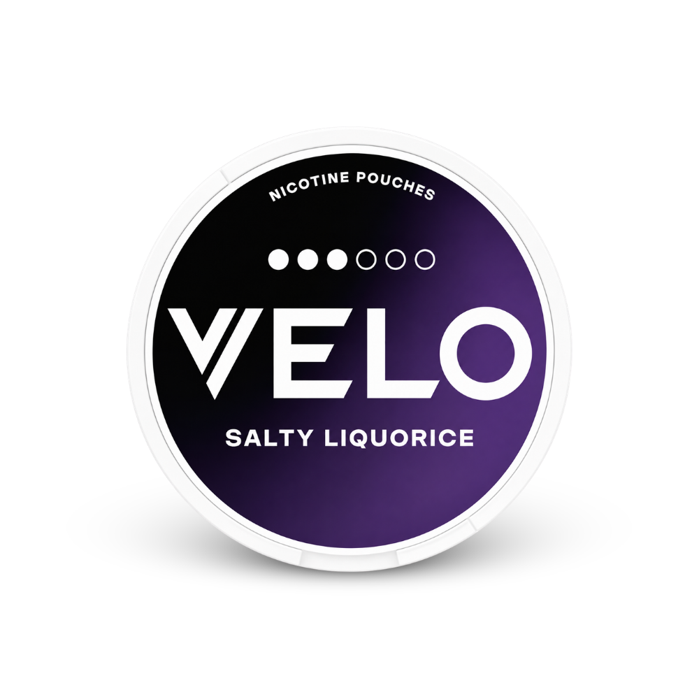 VELO Salty Liquorice – dóza nikotínových vrecúšok