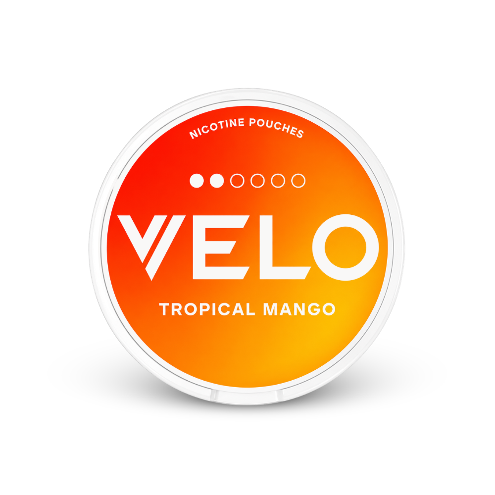 VELO Tropical Mango Slim – dóza nikotínových vrecúšok