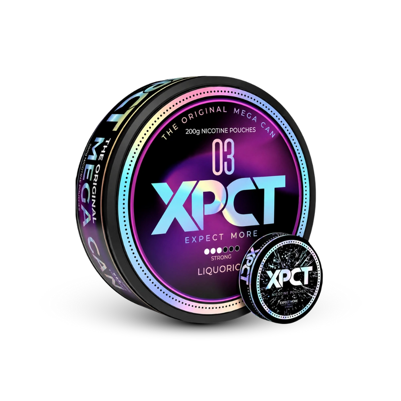 XPCT Black Mega Liquorice – dóza nikotínových vrecúšok