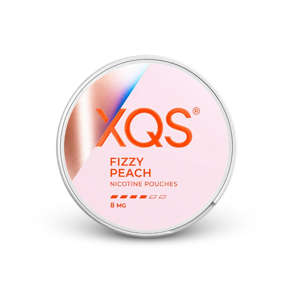 XQS Fizzy Peach Slim Strong – dóza nikotínových vrecúšok
