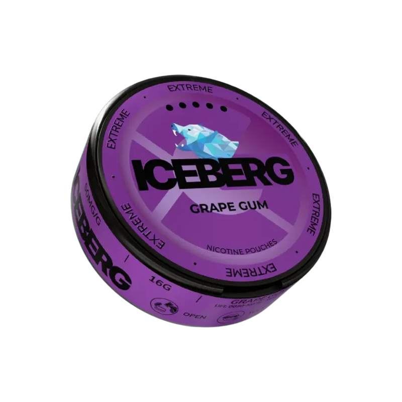 ICEBERG Grape Gum 50mg – dóza nikotínových vrecúšok
