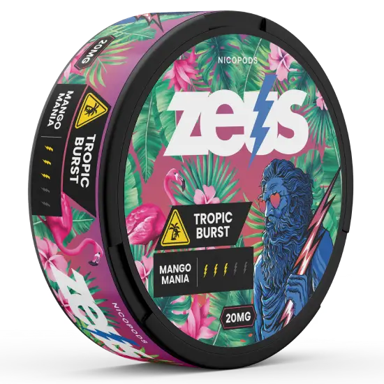 Zeus Tropic Burst Strong – dóza nikotínových vrecúšok, obrázok 3