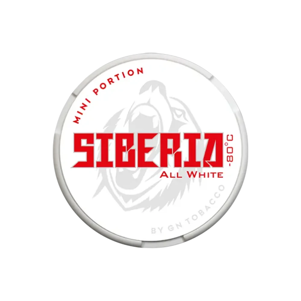 Siberia All White mini – dóza nikotínových vrecúšok