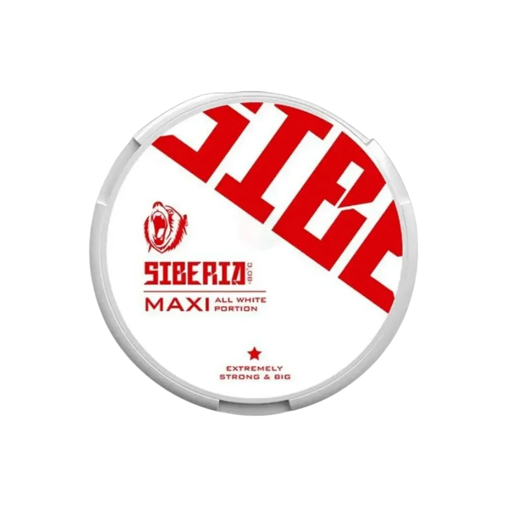 Siberia Maxi All White Portion – dóza nikotínových vrecúšok