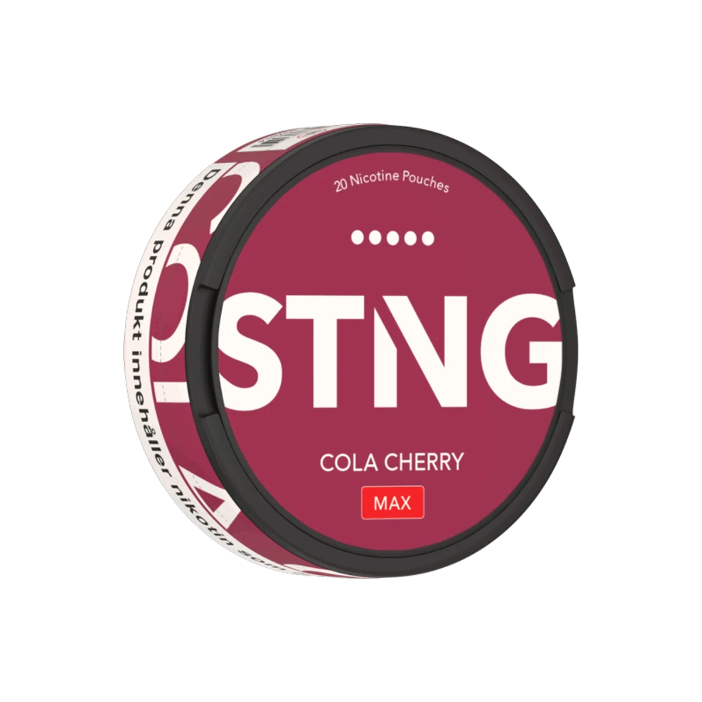 STNG Cola Cherry MAX (EN) – dóza nikotínových vrecúšok
