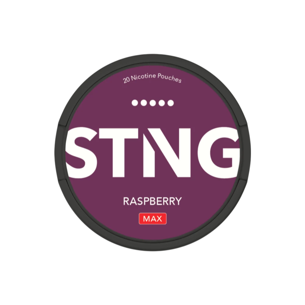 STNG Raspberry MAX (EN) – dóza nikotínových vrecúšok