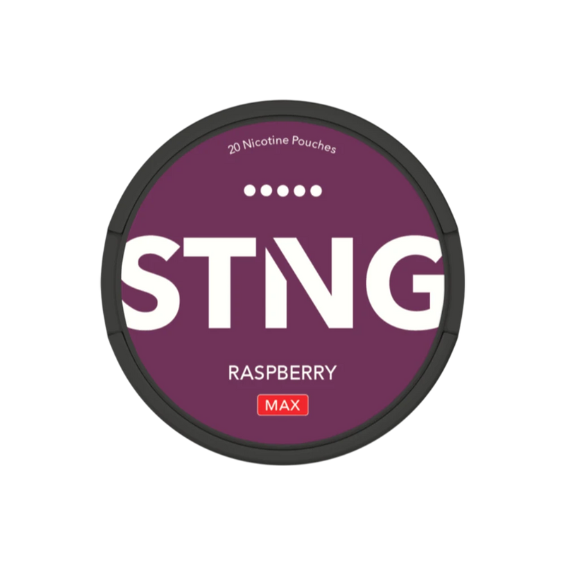 STNG Raspberry MAX (EN) – dóza nikotínových vrecúšok