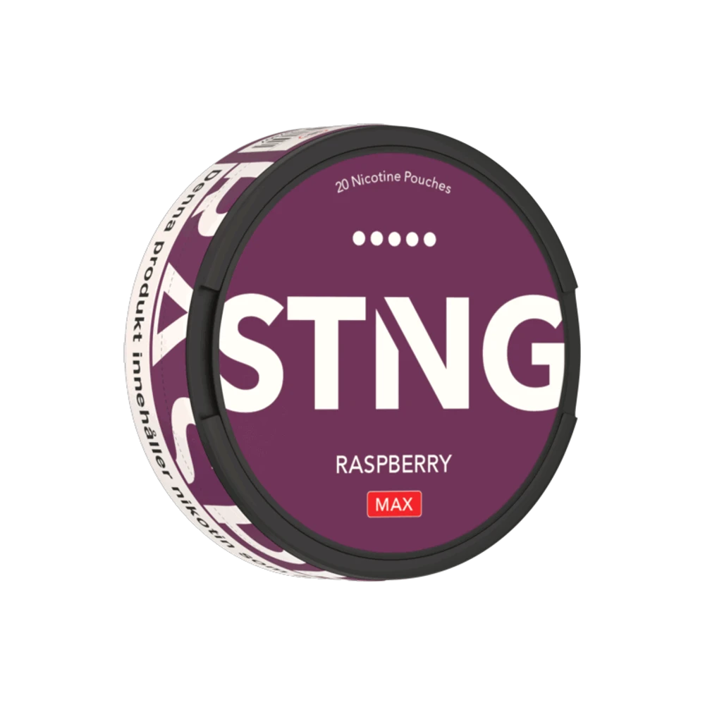 STNG Raspberry MAX (EN) – dóza nikotínových vrecúšok