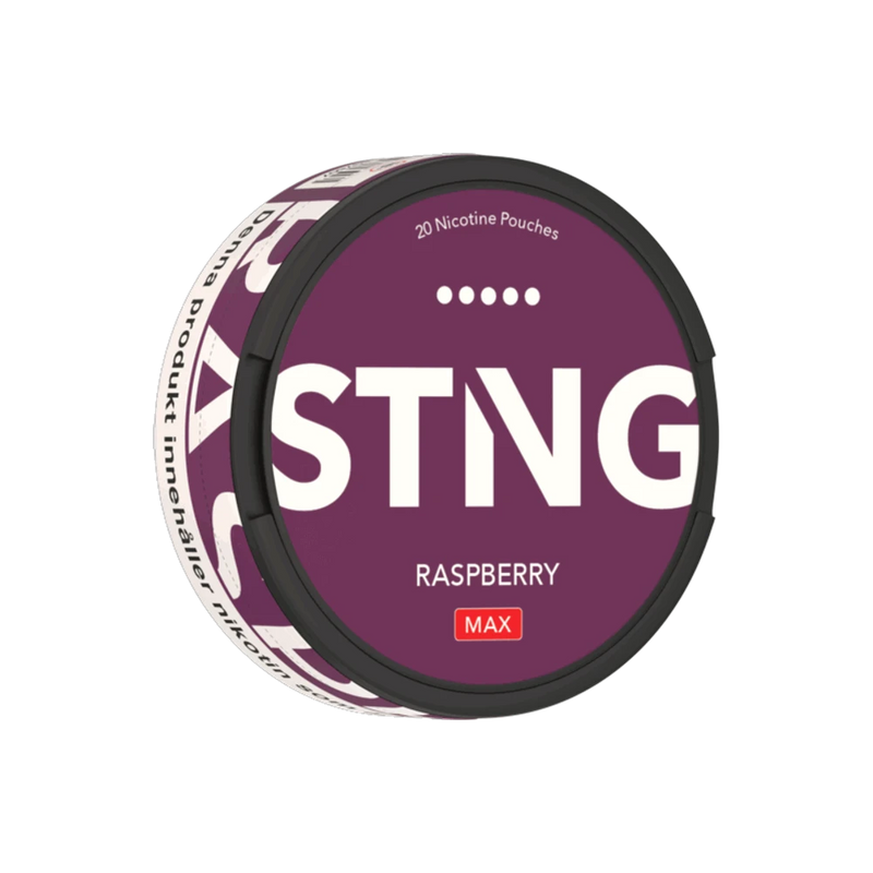 STNG Raspberry MAX (EN) – dóza nikotínových vrecúšok