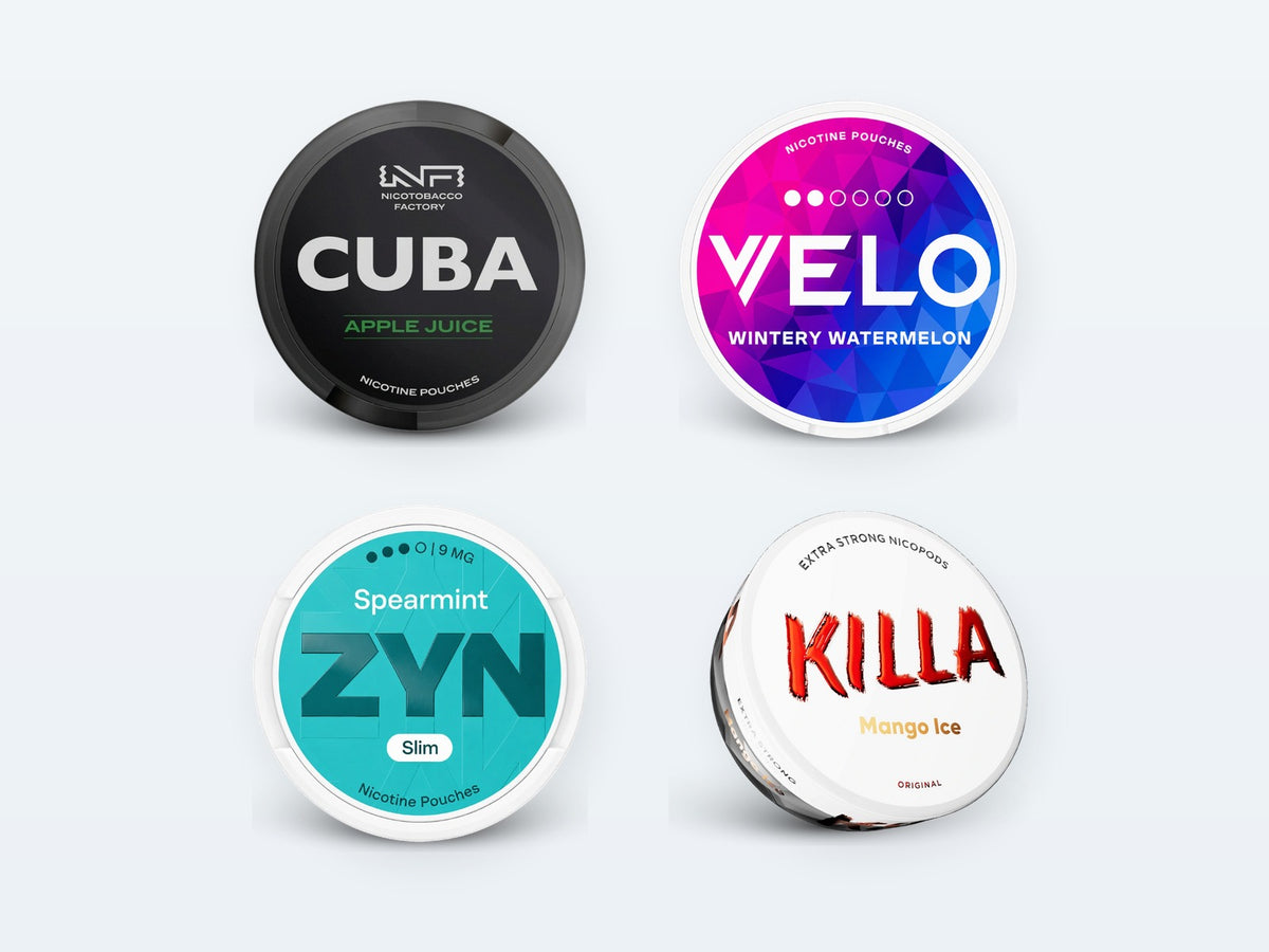 Nikotínové vrecúška: Cuba, VELO, ZYN, Killa