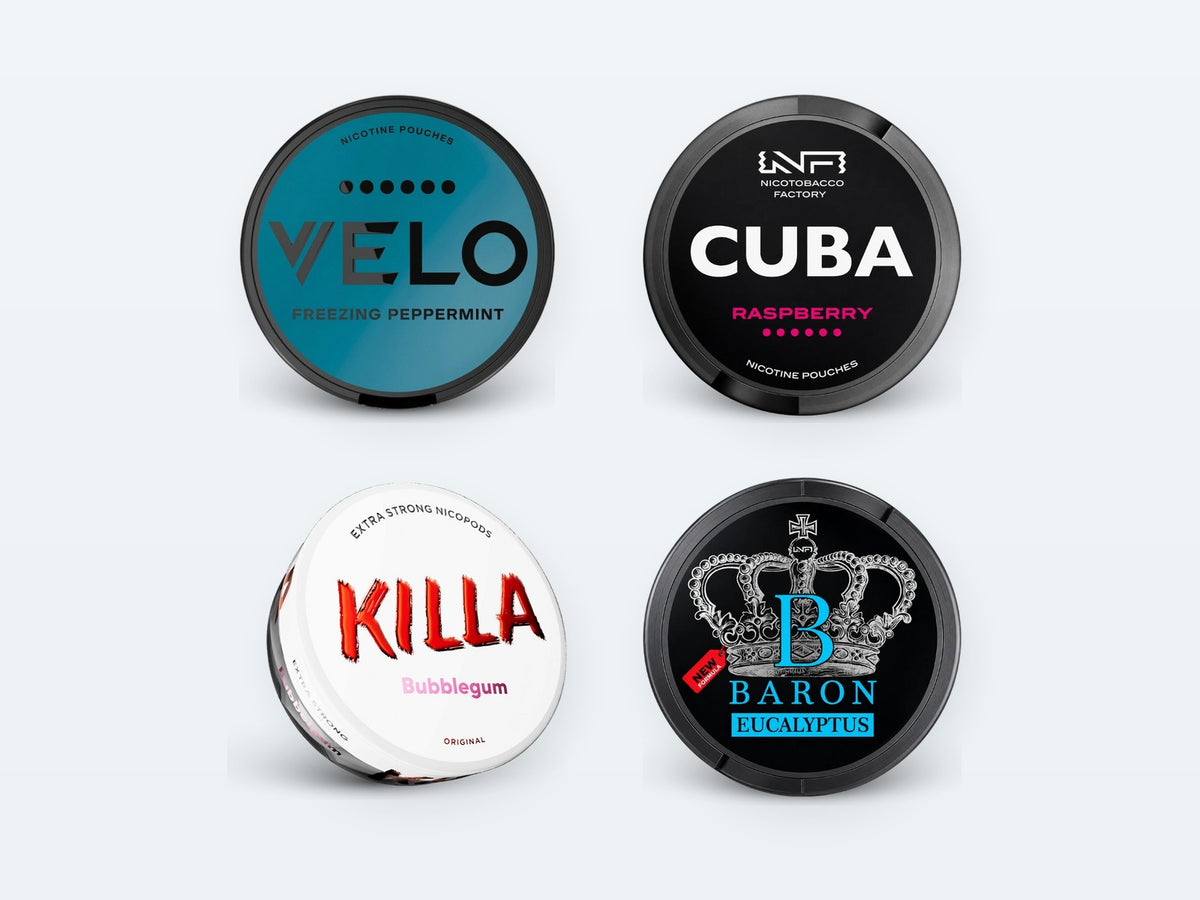 Nikotínové vrecúška: VELO, Cuba, Killa, Baron