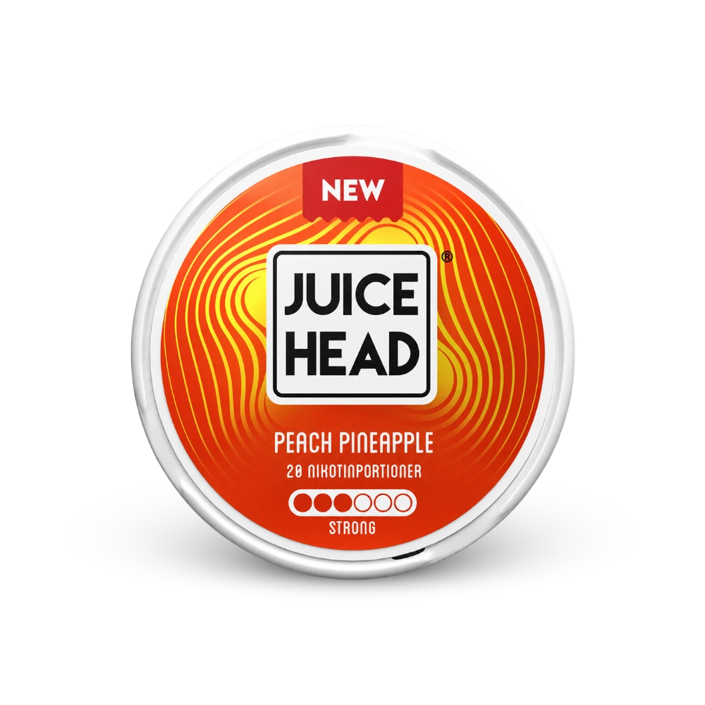 Juice Head Peach Pineapple Strong – dóza nikotínových vrecúšok