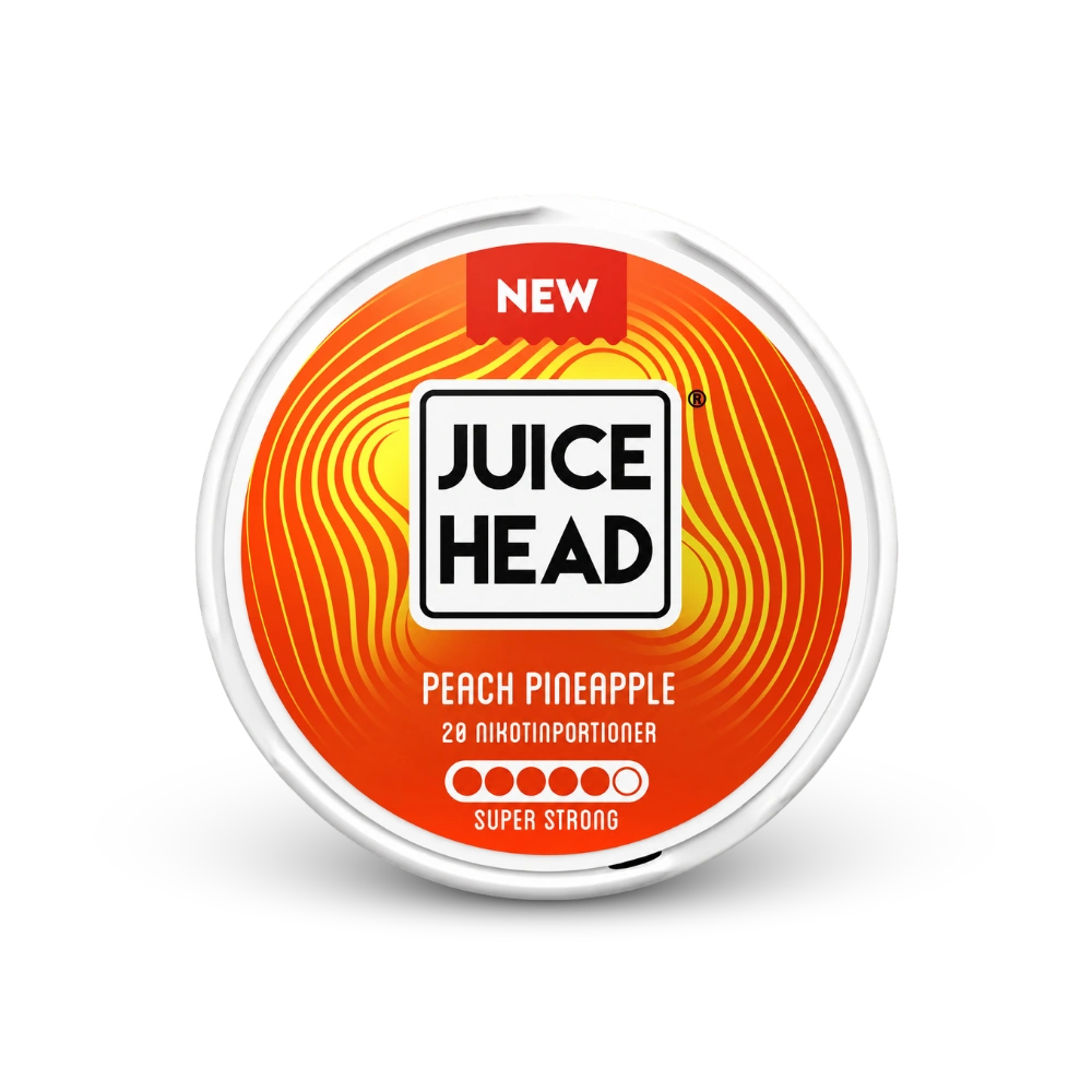 Juice Head Peach Pineapple Super Strong – dóza nikotínových vrecúšok