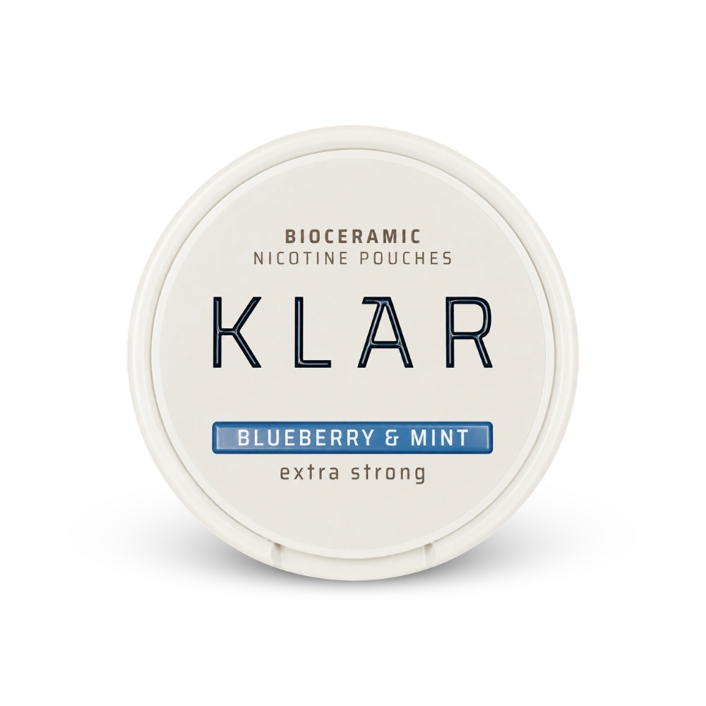 KLAR Blueberry Mint Extra Strong Slim – dóza nikotínových vrecúšok