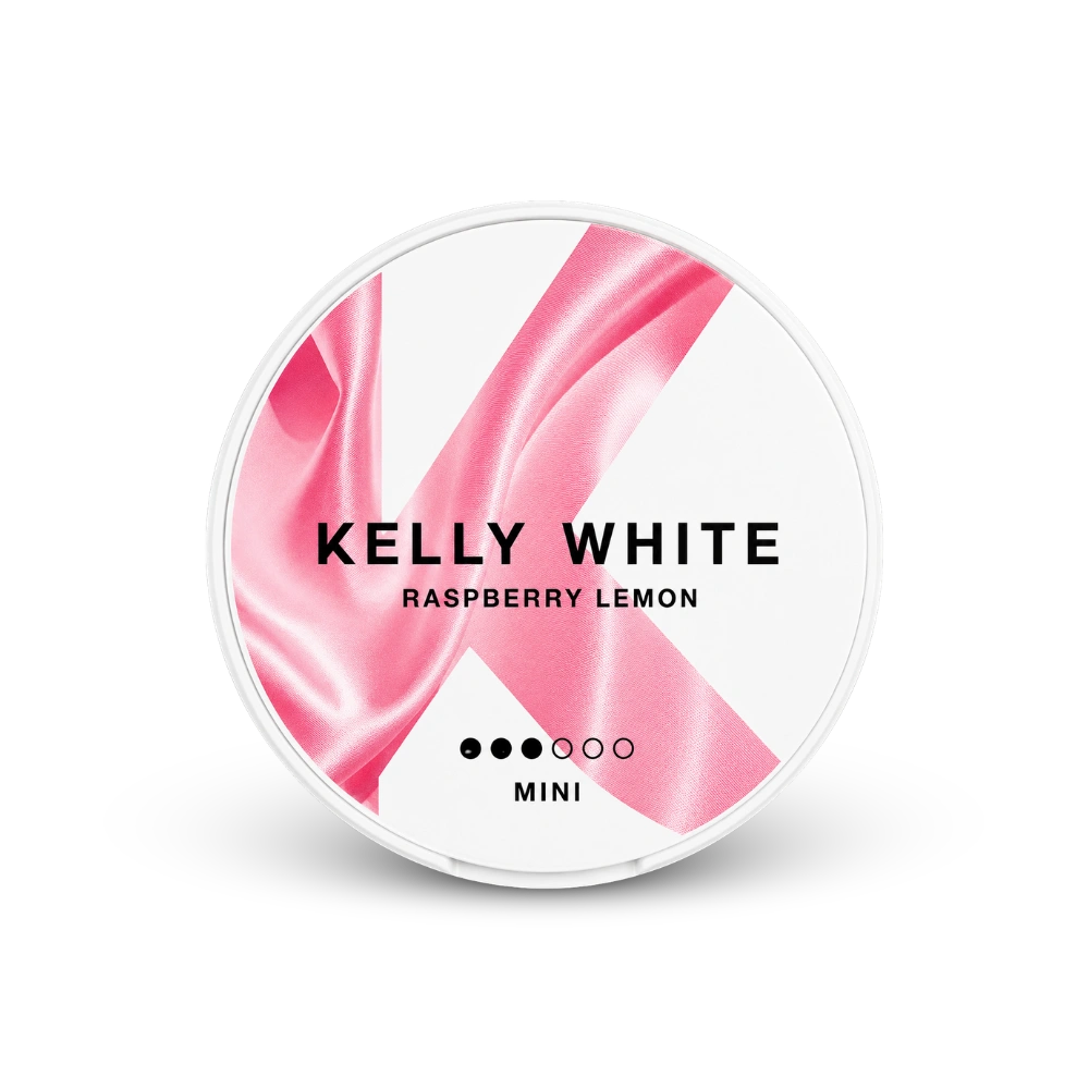 Kelly White Raspberry Lemon Mini – dóza nikotínových vrecúšok