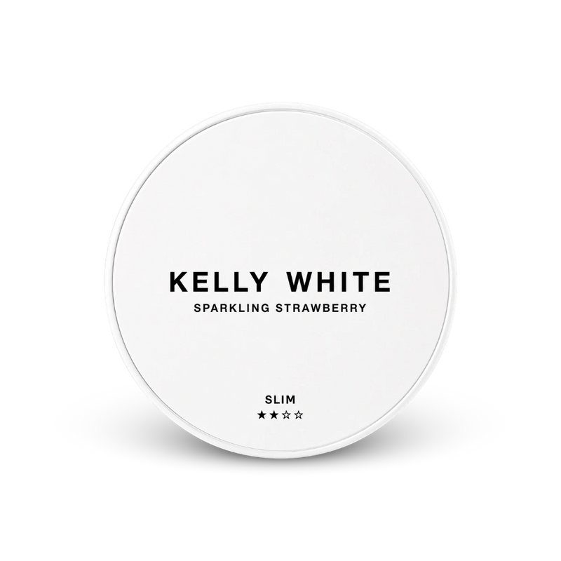Kelly White Sparkling Strawberry Slim – dóza nikotínových vrecúšok