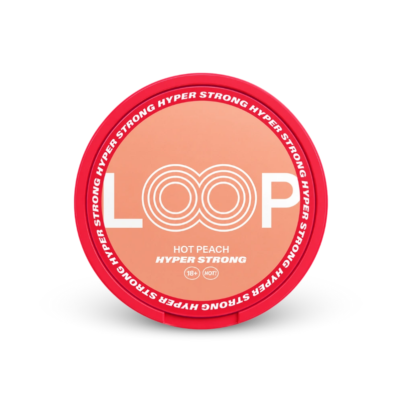 Loop Hot Peach Hyper Strong – dóza nikotínových vrecúšok
