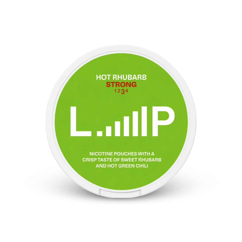 Loop Hot Rhubarb Strong – dóza nikotínových vrecúšok