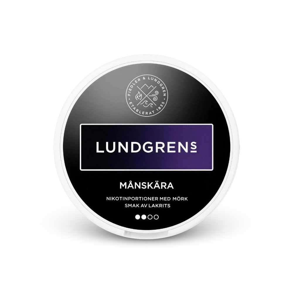 Lundgrens Månskära – dóza nikotínových vrecúšok