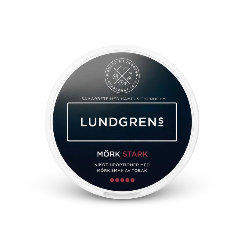 Lundgrens Mörk Stark – dóza nikotínových vrecúšok