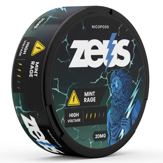 Zeus Mint Rage Strong – dóza nikotínových vrecúšok, obrázok 3