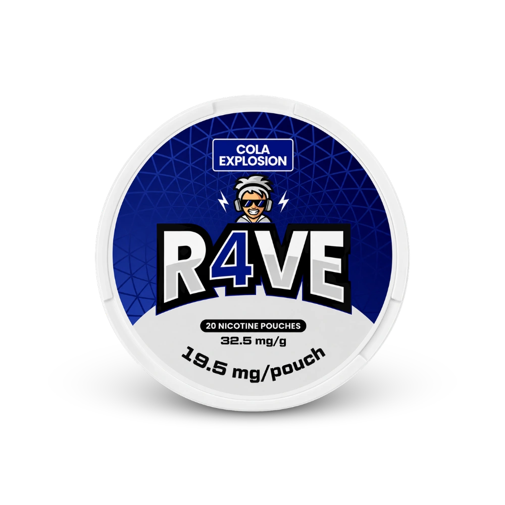 RAVE Cola Explosion 32.5mg – dóza nikotínových vrecúšok
