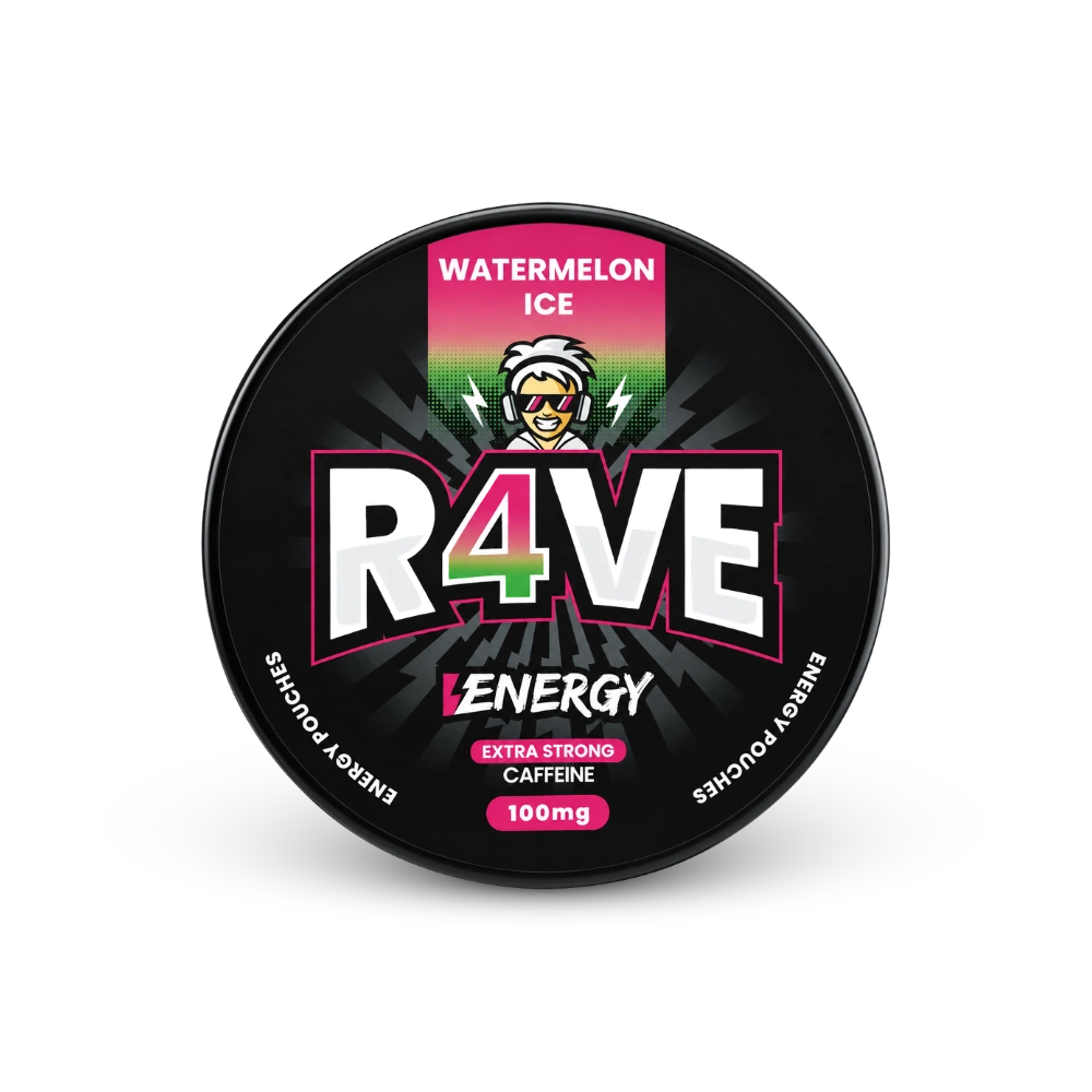 RAVE Energy Watermelon Ice 100mg – dóza nikotínových vrecúšok