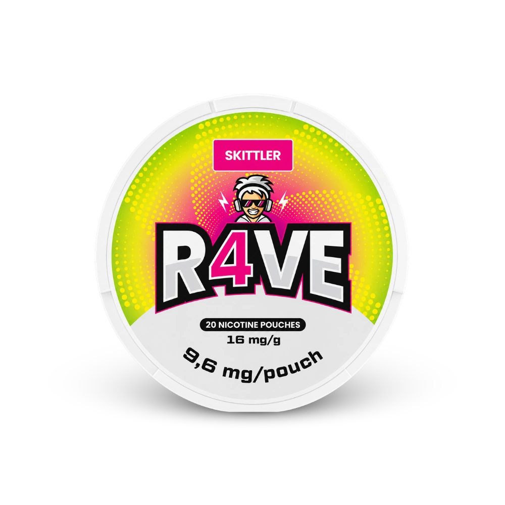 RAVE Skittler 16mg – dóza nikotínových vrecúšok